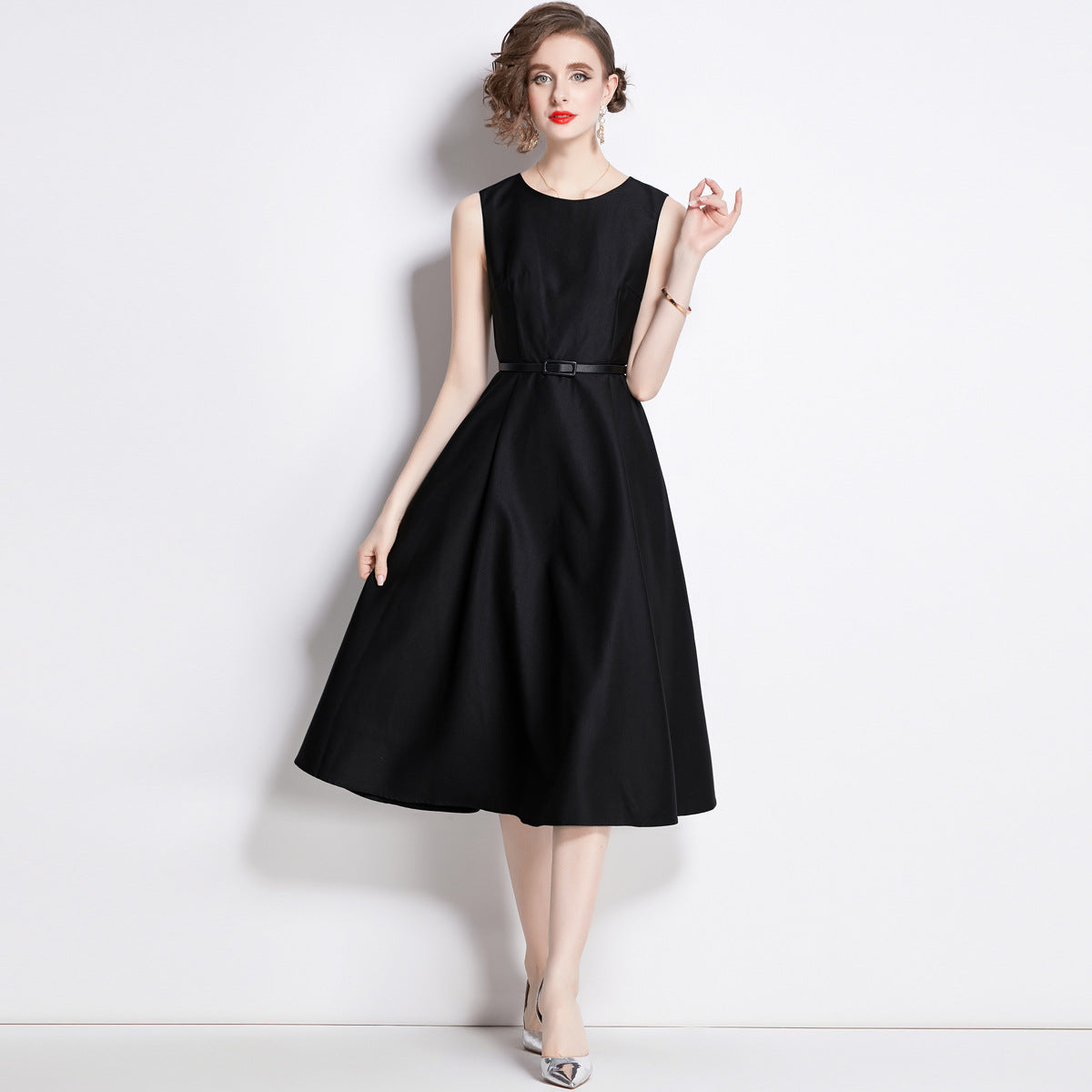 Summer French Style Temperament Lightly Mature Slimming Fashionable Long Dresses
