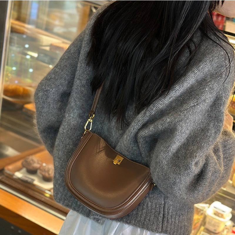Women's Saddle High-grade Genuine Leather Light Luxury Crossbody Bags