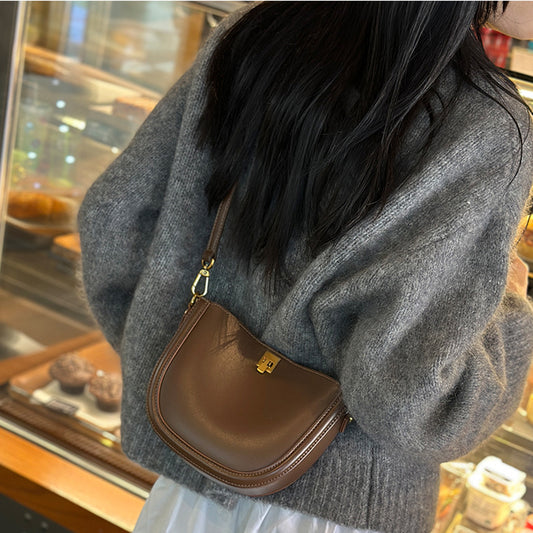 Women's Saddle High-grade Genuine Leather Light Luxury Crossbody Bags