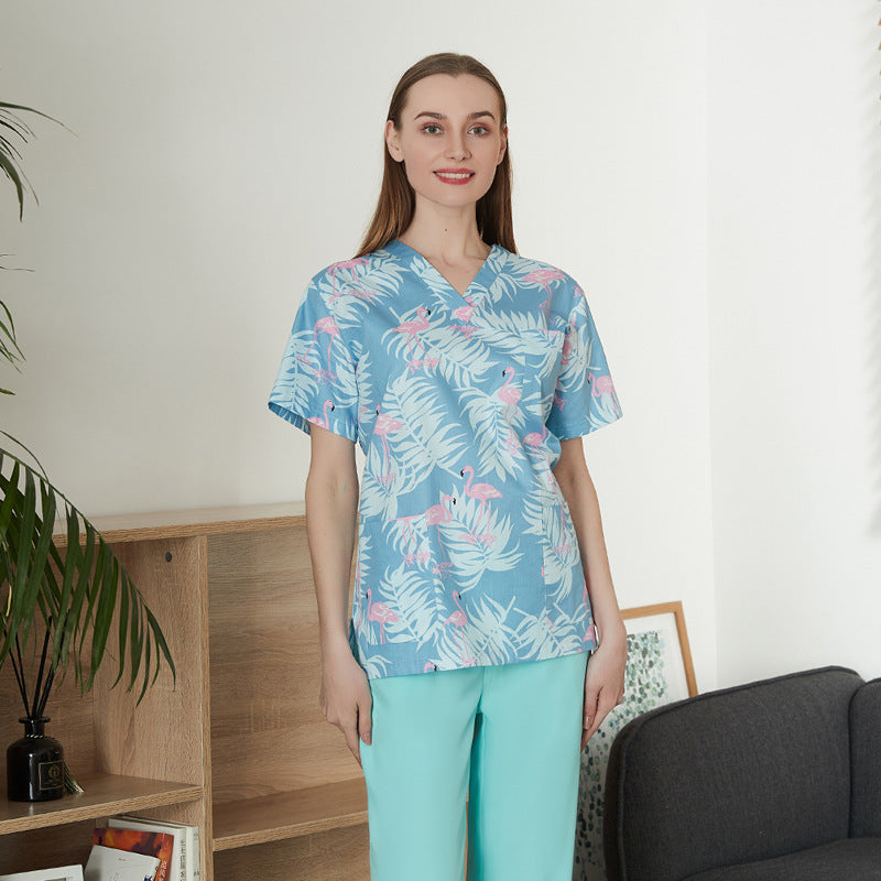 Women's & Men's & Cartoon Printed T-shirt For Surgical Gown Uniform