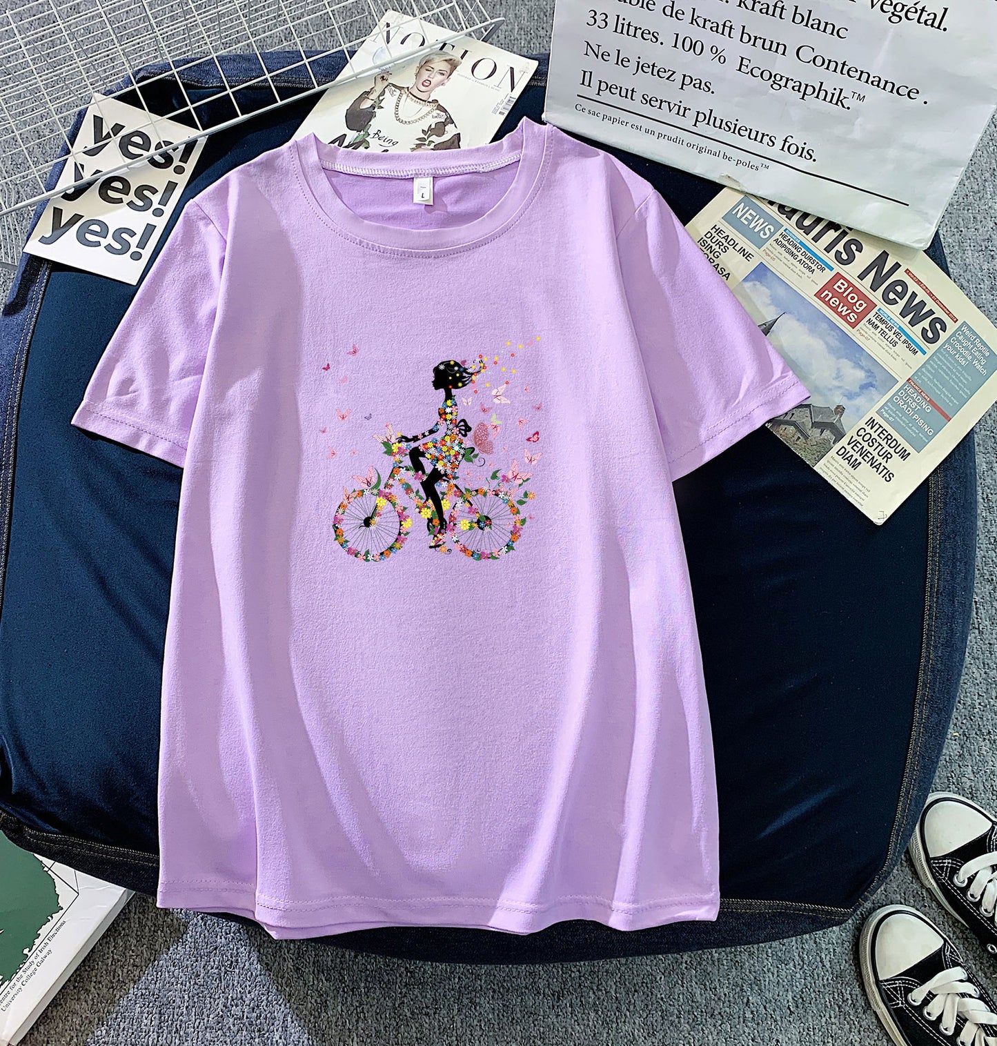 Women's Short-sleeved T-shirt Summer Korean Style Loose Blouses