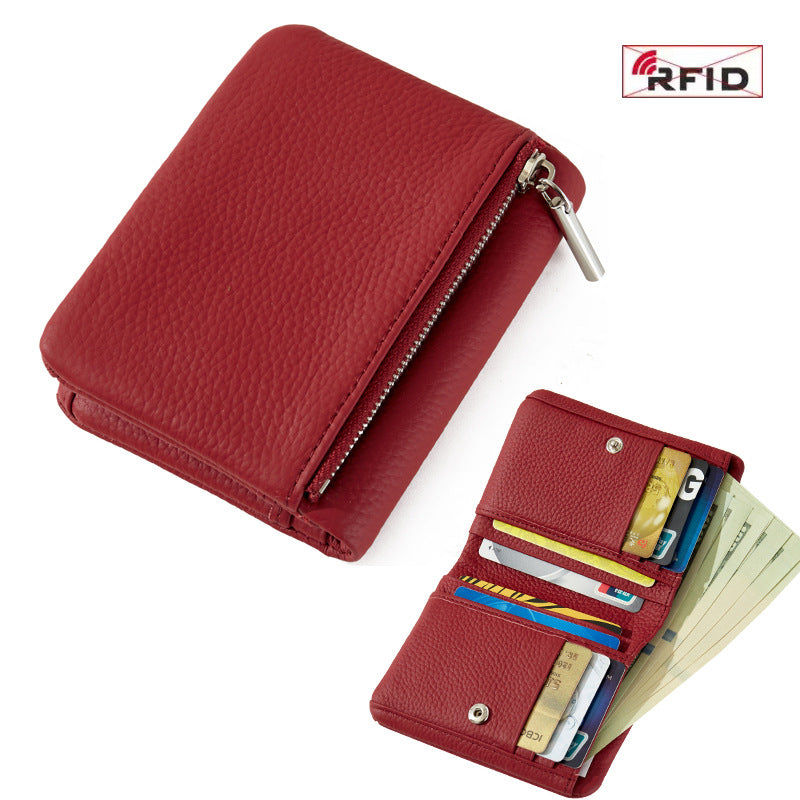 First Layer Cowhide Unisex Thin Section Ladies Wallet