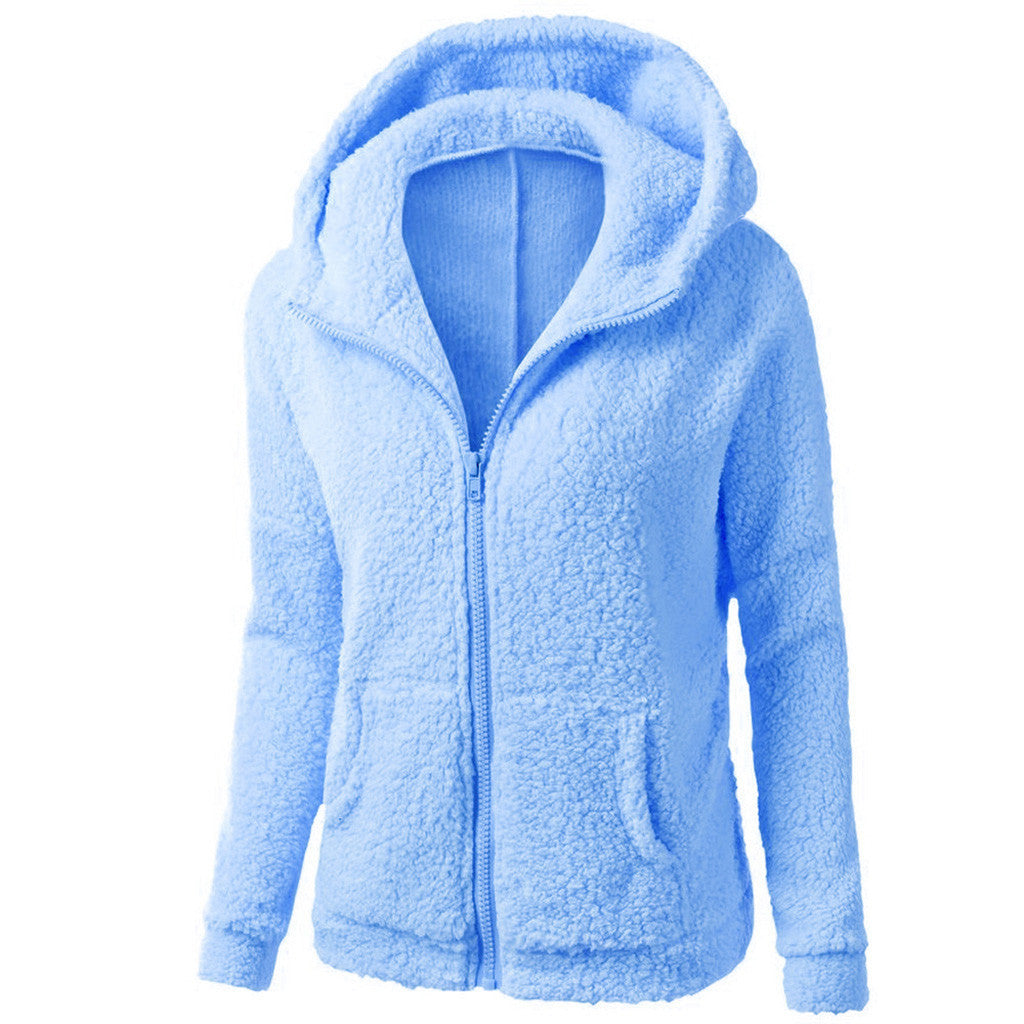 Women's Fleece Sweatshirt Ladies Hooded Pullover Sweaters