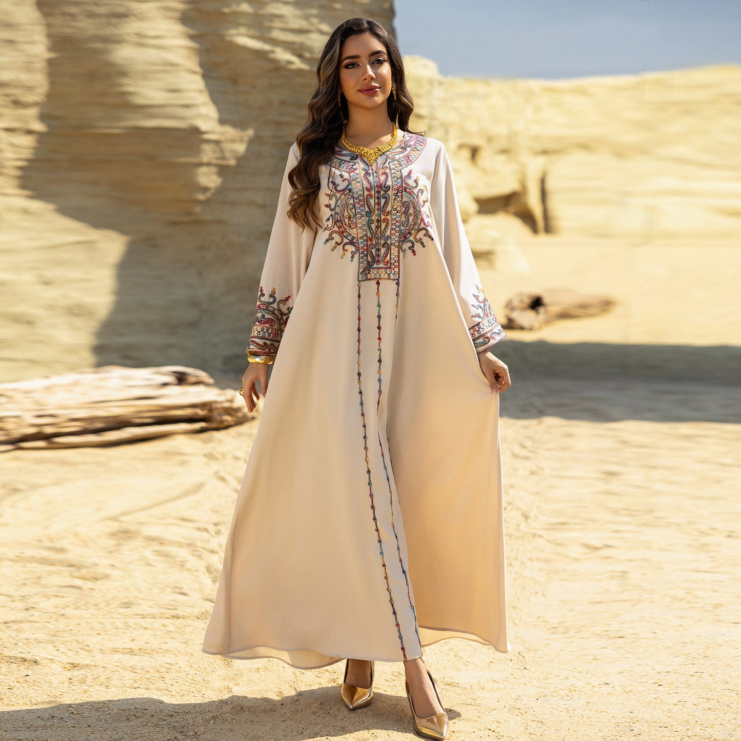 Creative Robe Arabian Gown Embroidery Dress Clothing