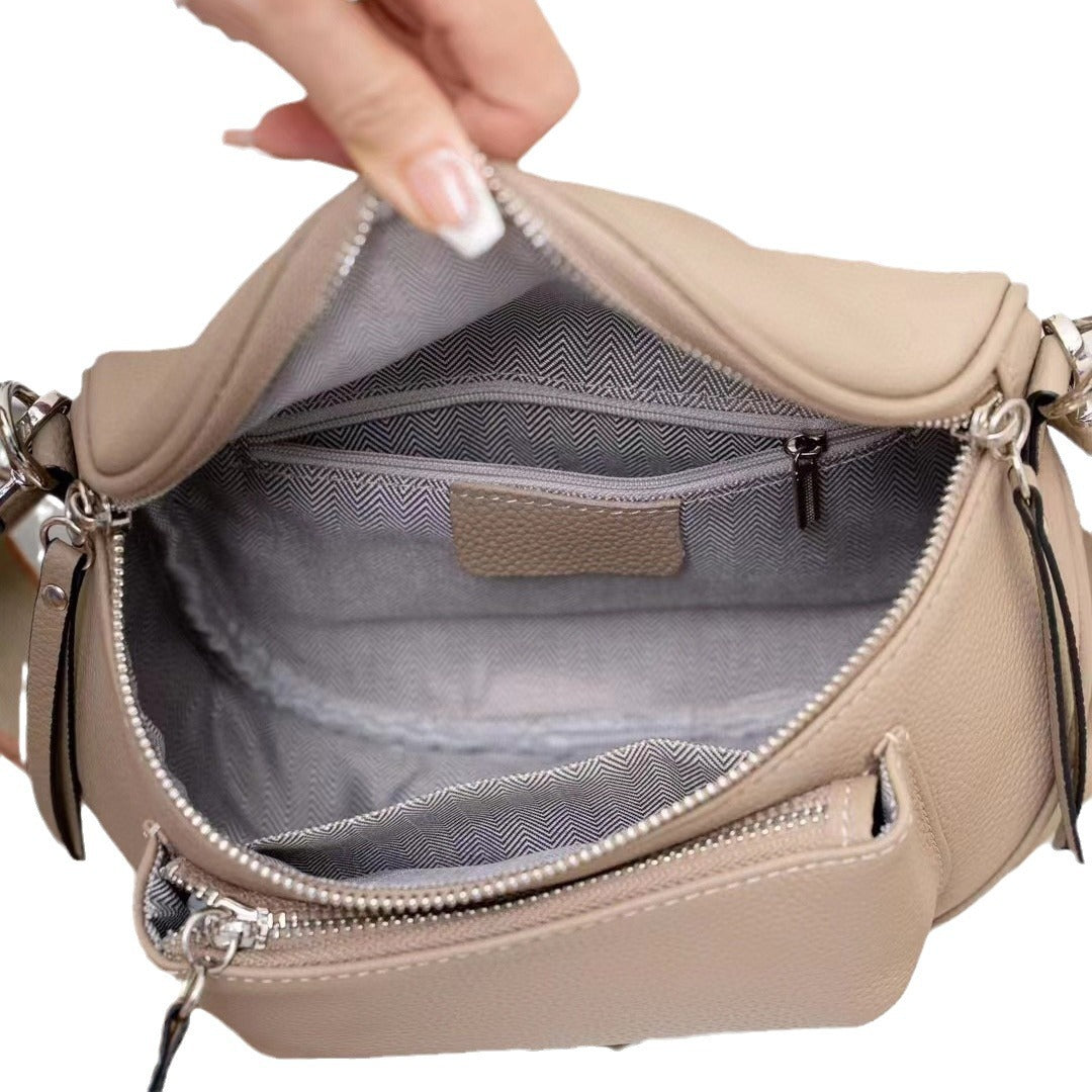 Women's Quality Simple First Layer Cowhide Soft Waist Packs