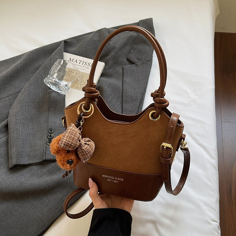 Winter Stitching Portable Commuter High Sense Women's Shoulder Bag