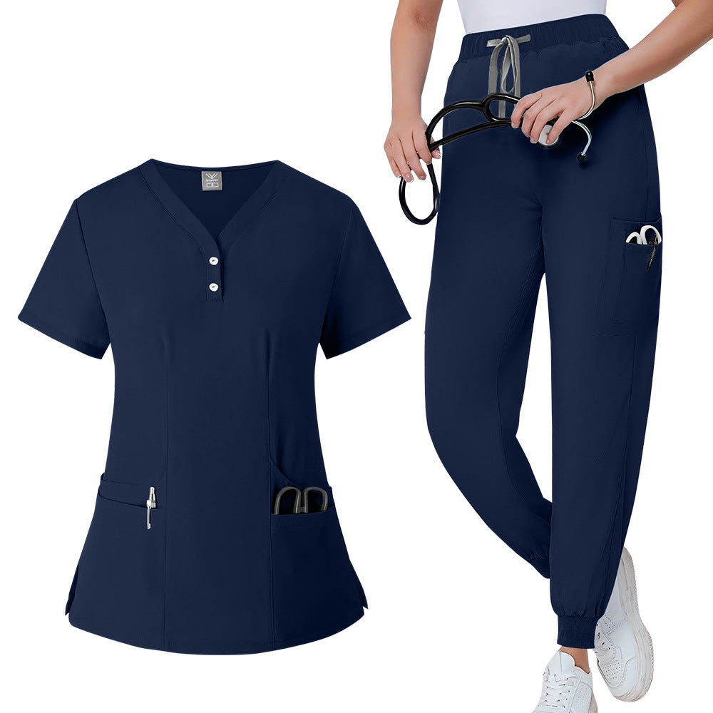 Women's Elastic Hand Washing Doctor Surgery Clothes Uniform