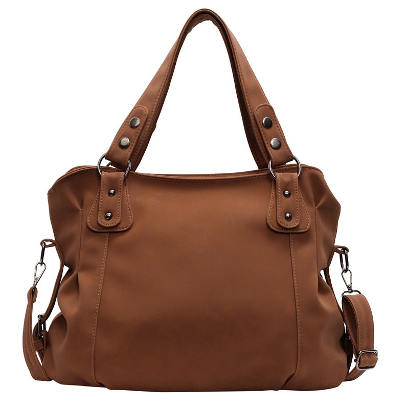 Women's Retro Fashionable Simple Korean Style Large Backpacks