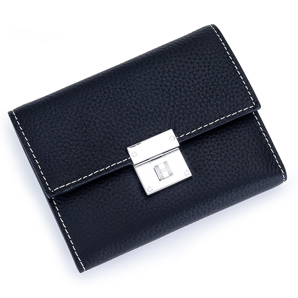 Women's Pure Top Layer Cowhide Short Fashion Ladies Wallets