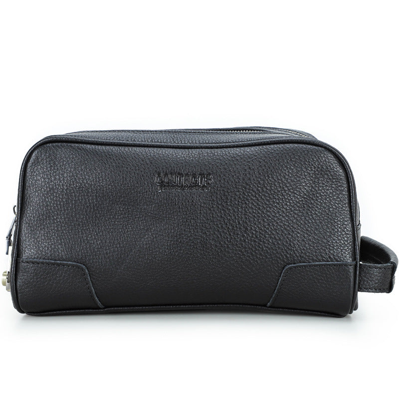 Men's Black Angel First Layer Cowhide With Password Clutch Men's Handbags