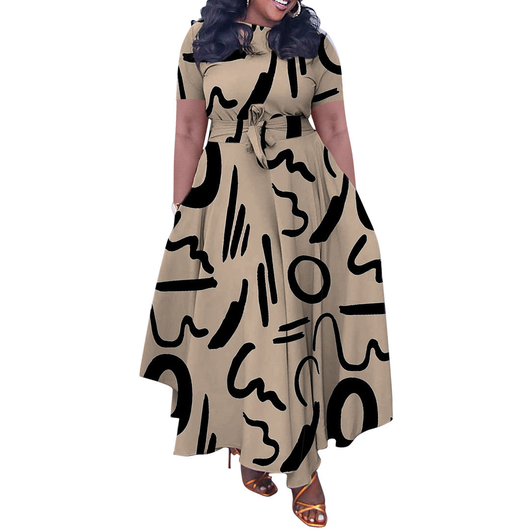 Women's Fashion Elegant Tied Africa Maxi Dress Dresses