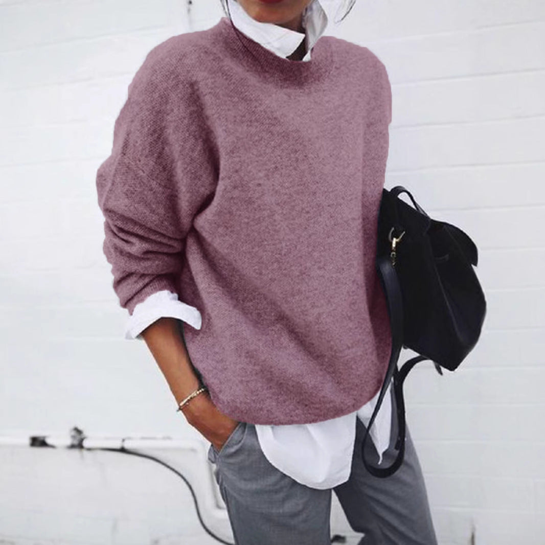 Women's Knitted Long Sleeve Pullover Hoodie Sweaters