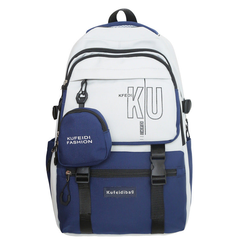 Large Capacity Solid Female Junior College Backpacks