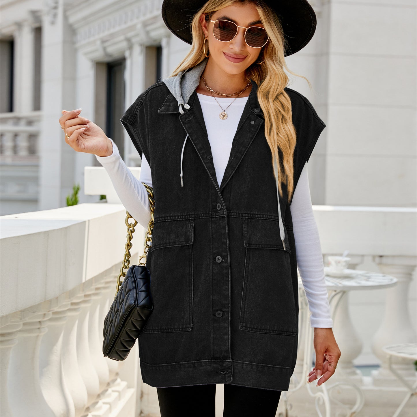 Women's Denim Waistcoat Summer Fashion Trendy Sleeveless Vests