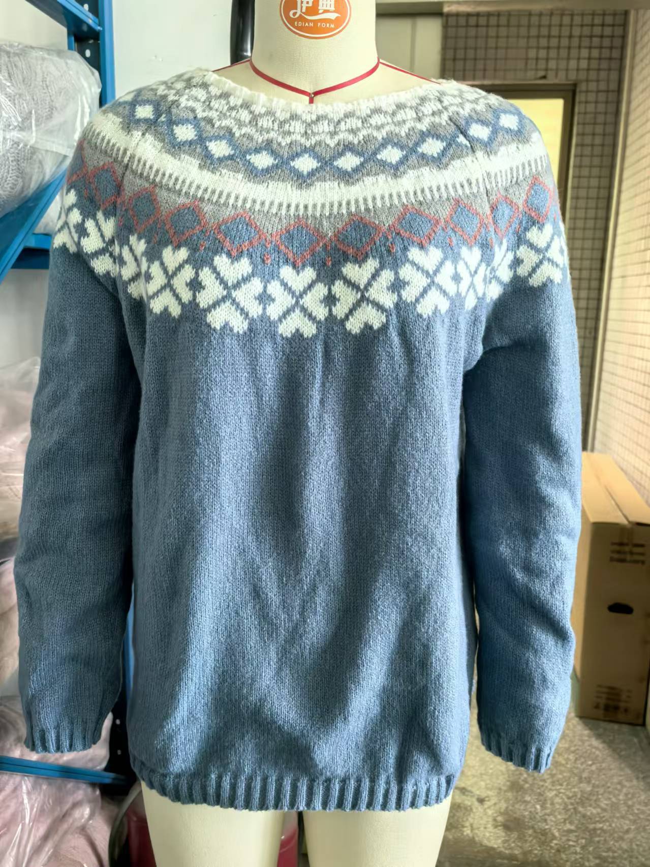 Women's Round Neck Multicolor Loose Fashion Pullover Sweaters