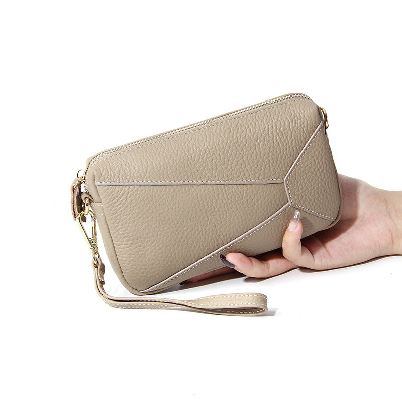 Women's Top Layer Cowhide High Sense Real Leather Long Ladies Wallets