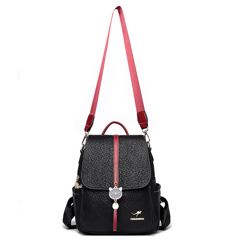 Women's Soft Leather Summer Large Capacity Fashion Backpacks