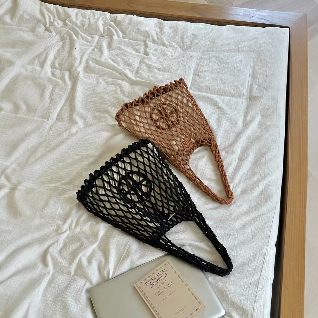 Women's Mori Style Cotton Hand Solid Color Handbags