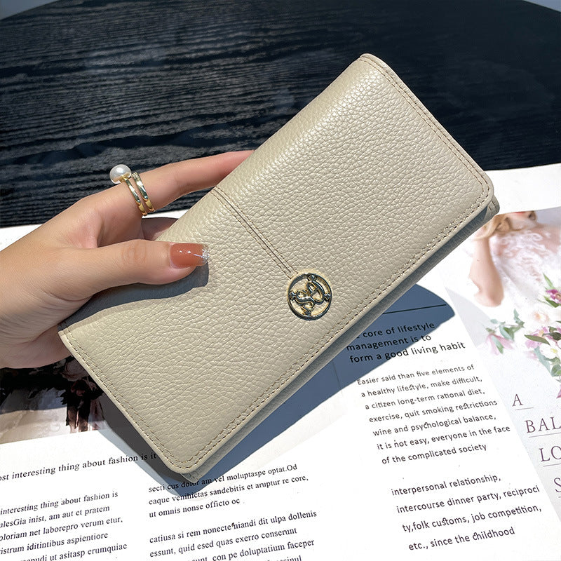 Women's Long Genuine Leather Large Capacity First Ladies Wallets