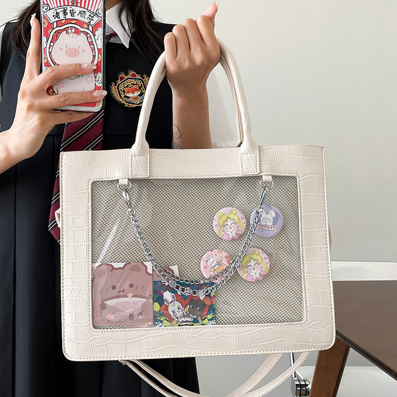 Women's Transparent Barlow Medium Food Volume Cartoon Large Crossbody Bags