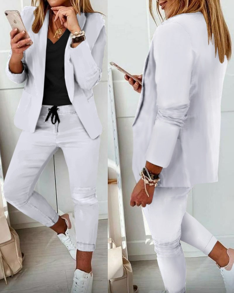 Women's Elegant Casual Fashion Set Small Suits