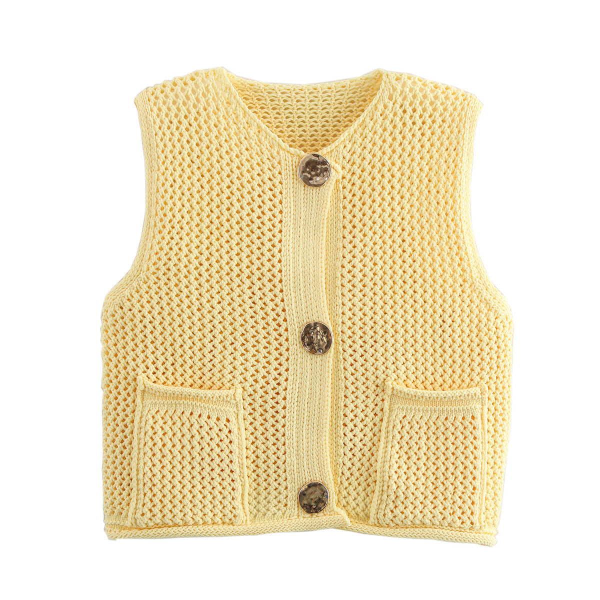 Women's Summer Street Fashion Thick Needle Knitted Vests