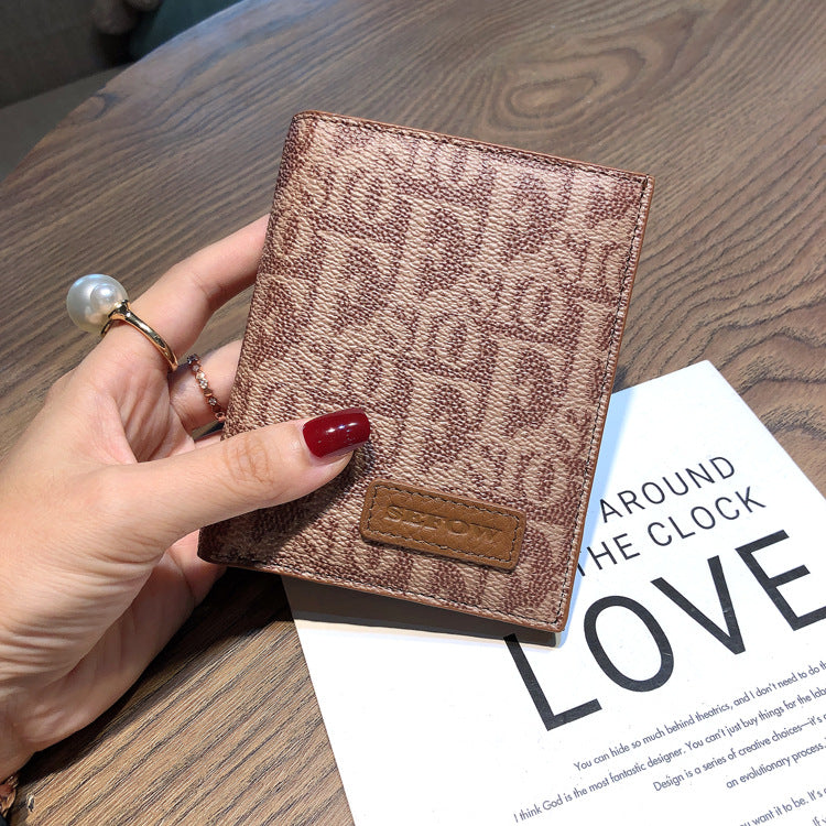 Women's Short Thin Simple Driving License Portable Ladies Wallets
