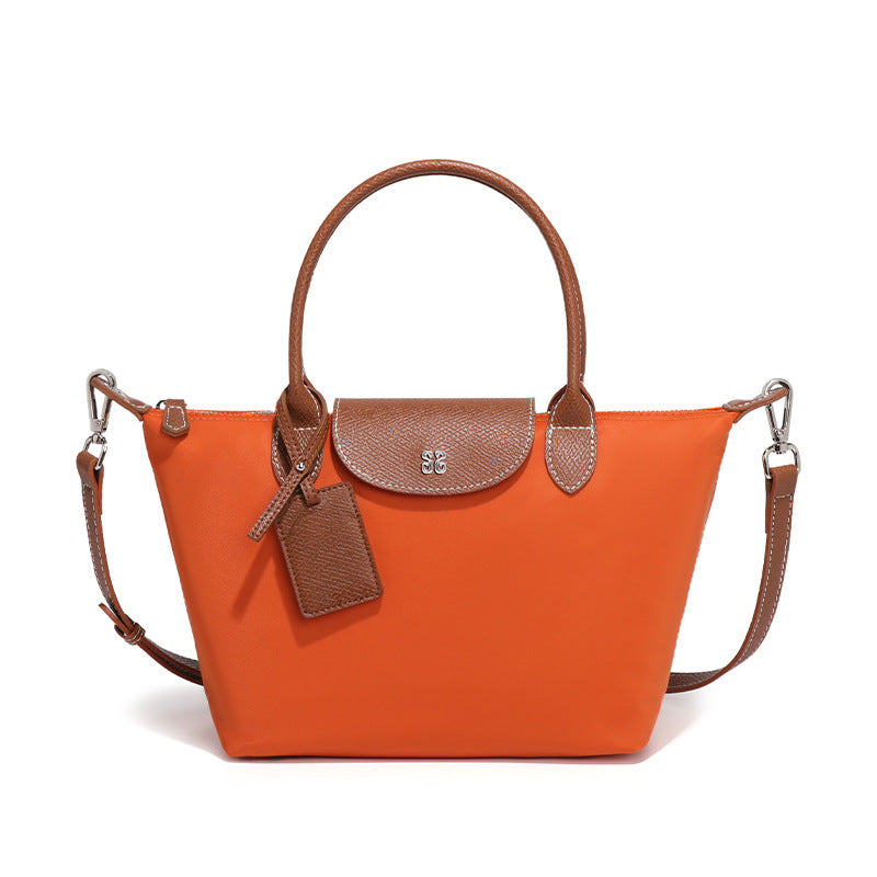 Women's Trendy Nylon Dumplings Fashionable Simple Contrast Handbags