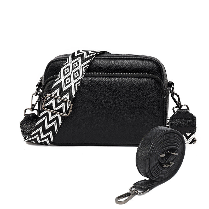 Women's Summer High-grade Niche Exquisite Western Style Contrast Color Leather Crossbody Bags