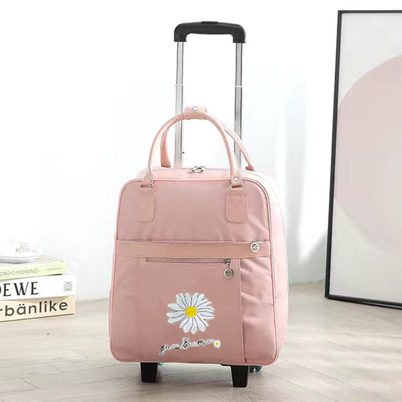 Can Back Female Hand-held Cute Large Capacity Draw-bar Travel Bags