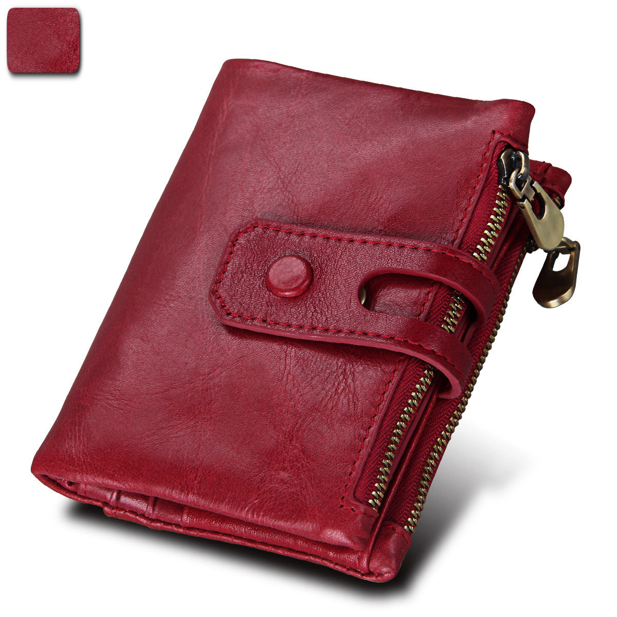 Man Swiping First Layer Cowhide Crazy Men's Wallets
