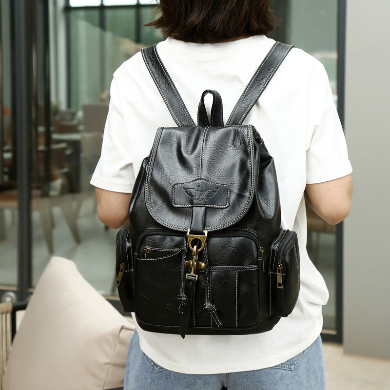 Women's Vintage Fashion Trendy Hook Large Capacity Backpacks
