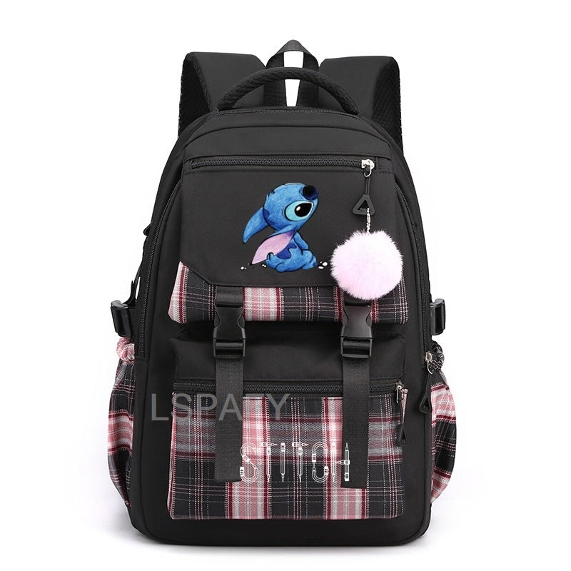 Children's Star Stitch Schoolgirl Young Cartoon Backpacks