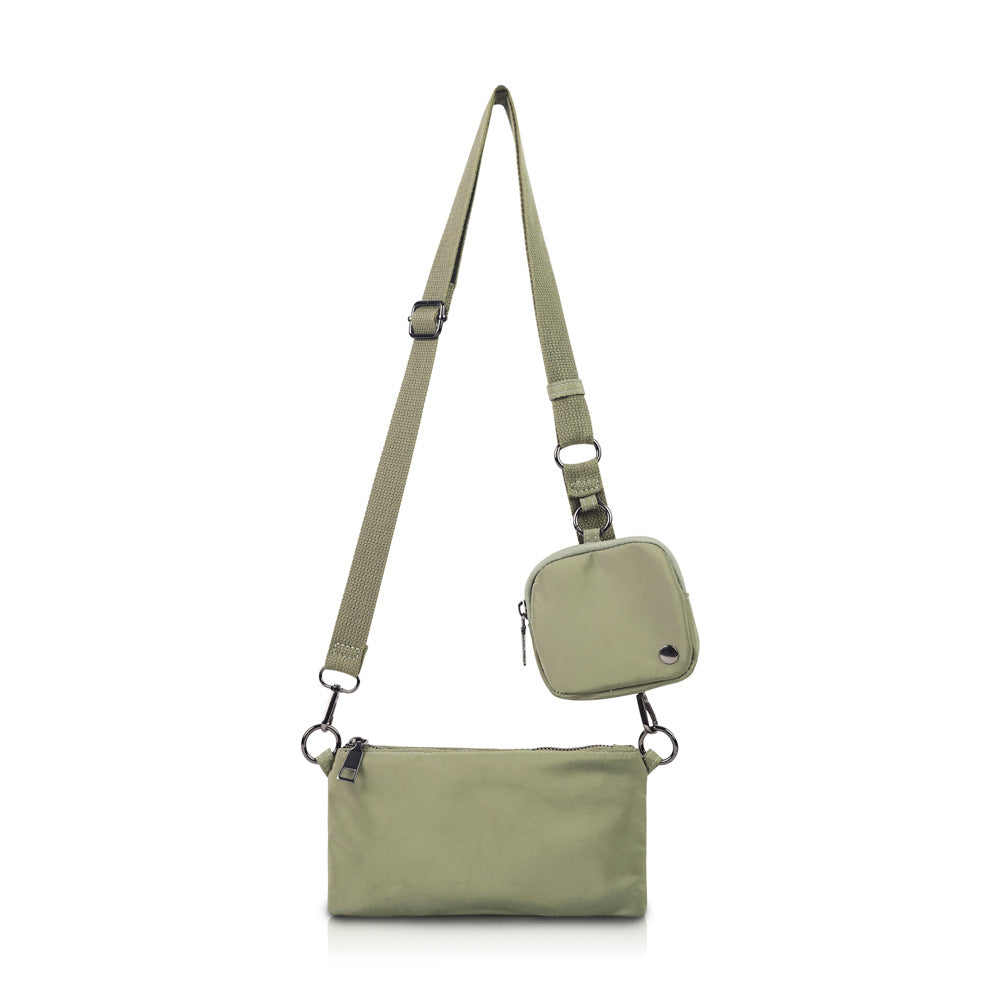 Solid Color Simple Double Daily Commuter Women's Messenger Bag