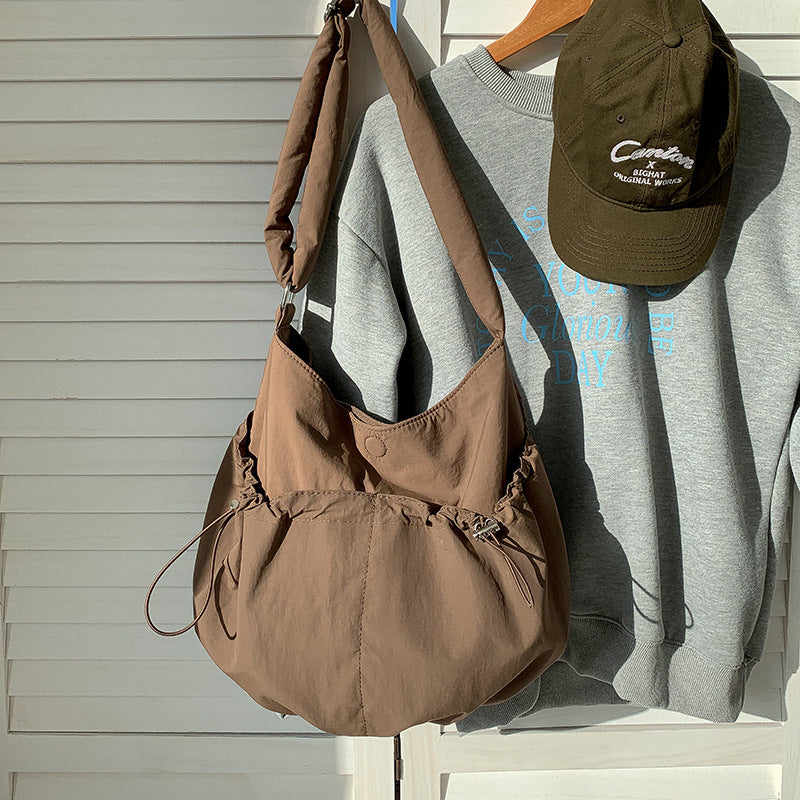 Women's College Niche Korean Style Nylon Large Shoulder Bags