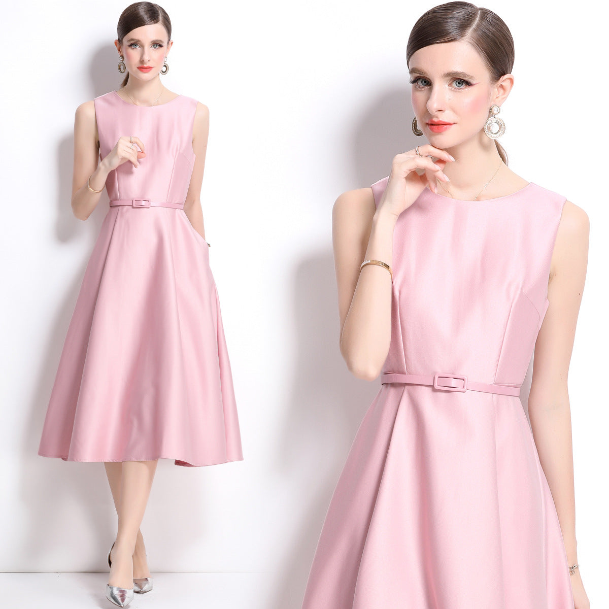 Summer French Style Temperament Lightly Mature Slimming Fashionable Long Dresses