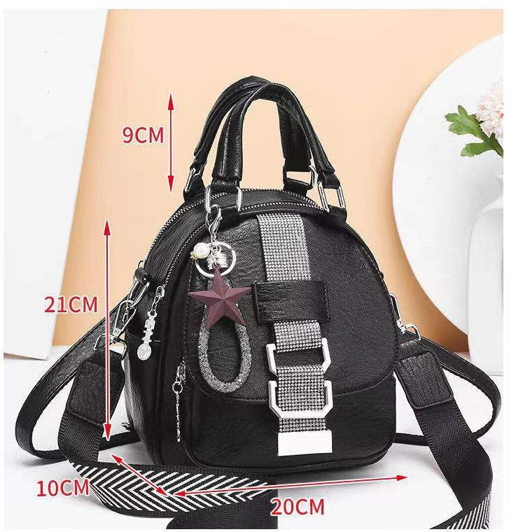 Women's Soft Leather Fashion Large Capacity Korean Backpacks