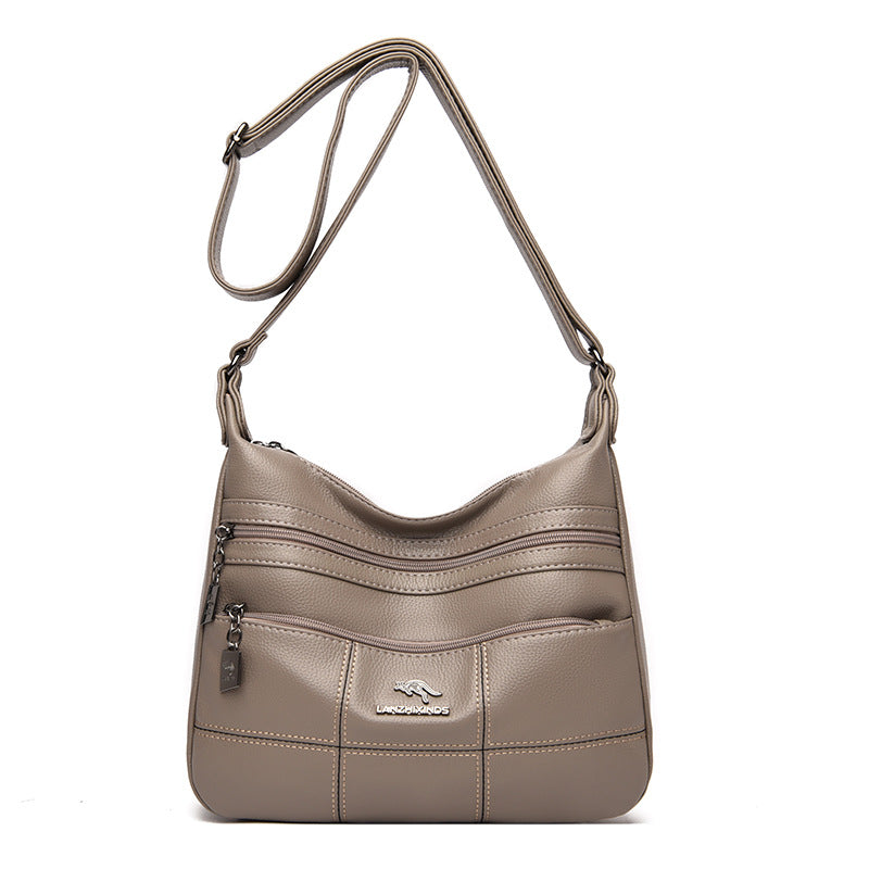 Women's Mother's Summer Tide Soft Leather Large Crossbody Bags