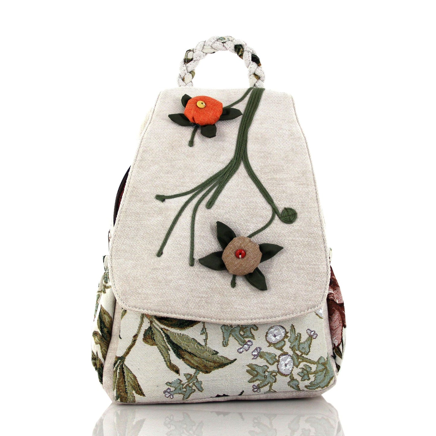 Ethnic Style Pumpkin Simple Zipper Fabric Backpacks