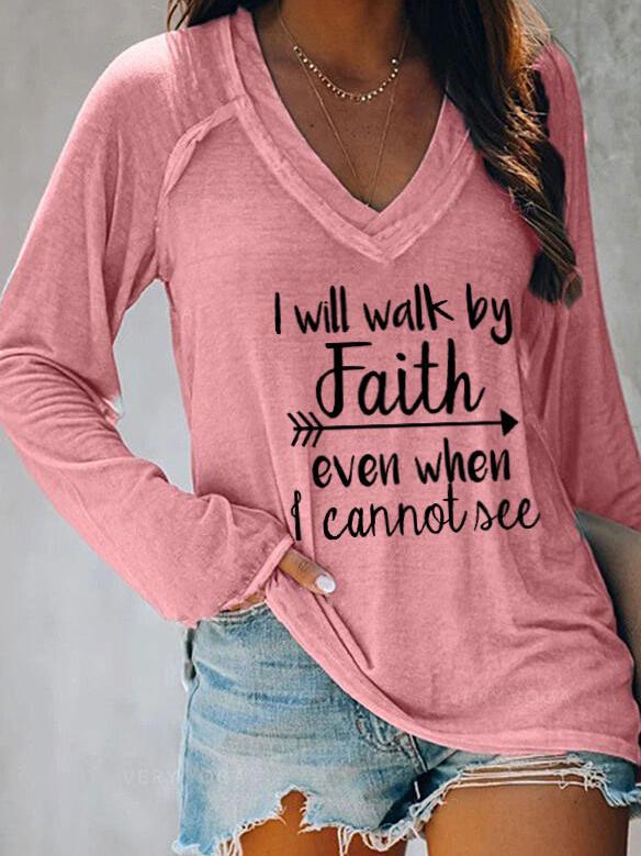 Women's Spring Printed Long-sleeved T-shirt For Sweaters