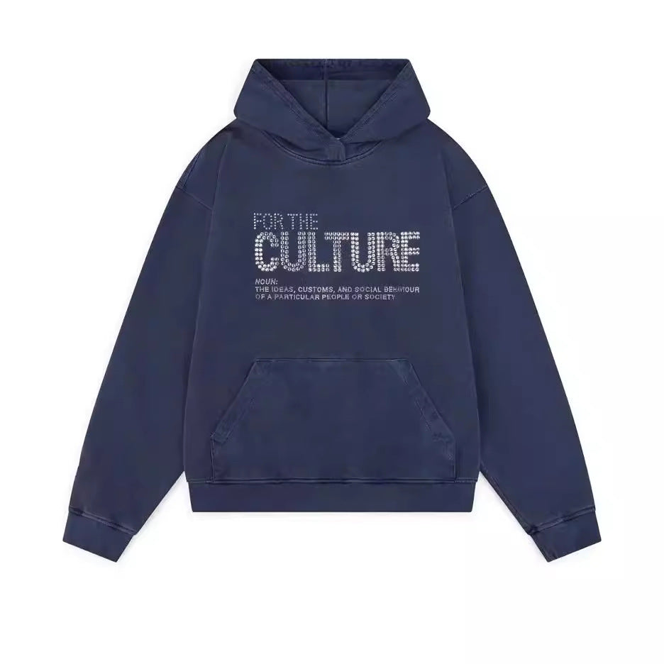 Rhinestone Loose American Personalized Trendy Autumn Wear Sweaters