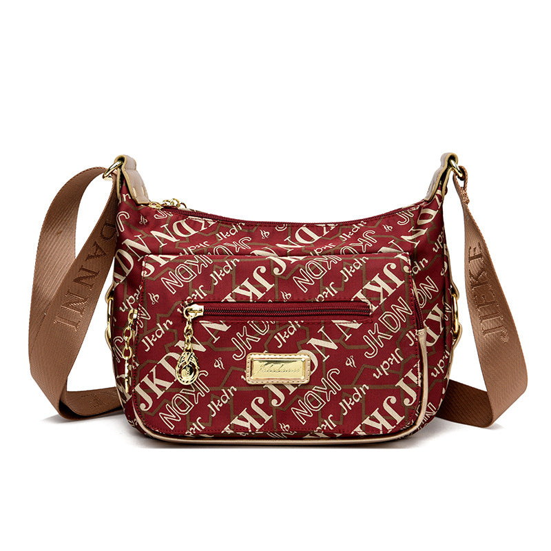 Women's Waterproof Oxford Cloth Large Capacity Printed Crossbody Bags