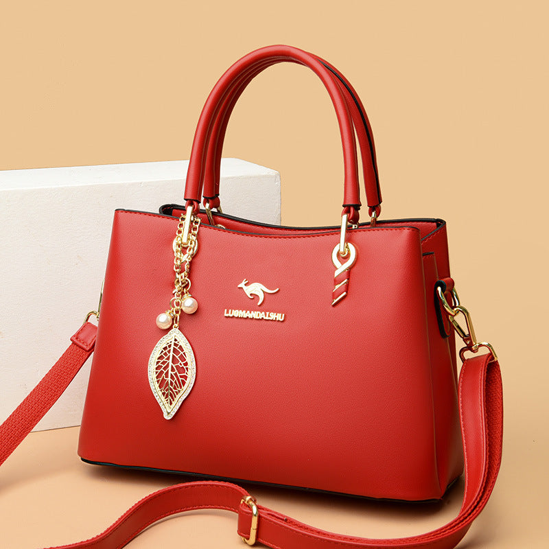Women's Soft Leather Large Capacity Fashion Mom Handbags