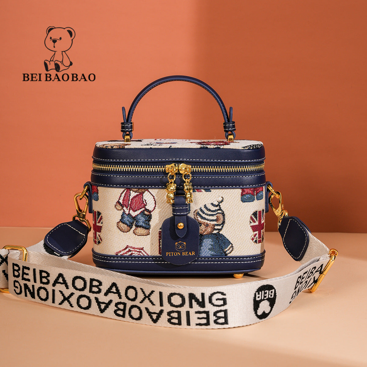 Source Cartoon Bear Box Minimalist Design Crossbody Bags