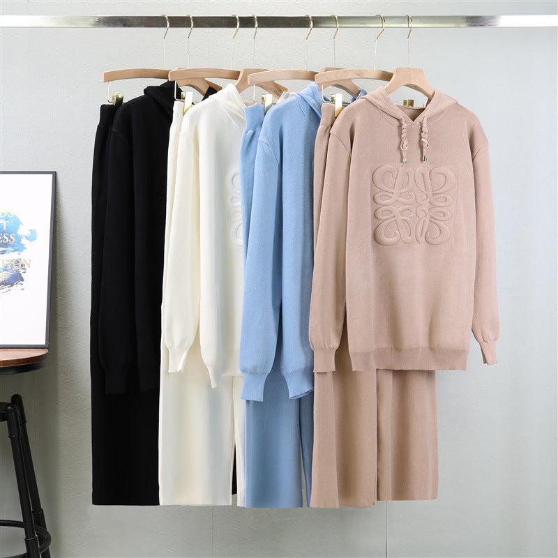 Women's Hoodie Knitted Idle Style Younger Fashion Suits
