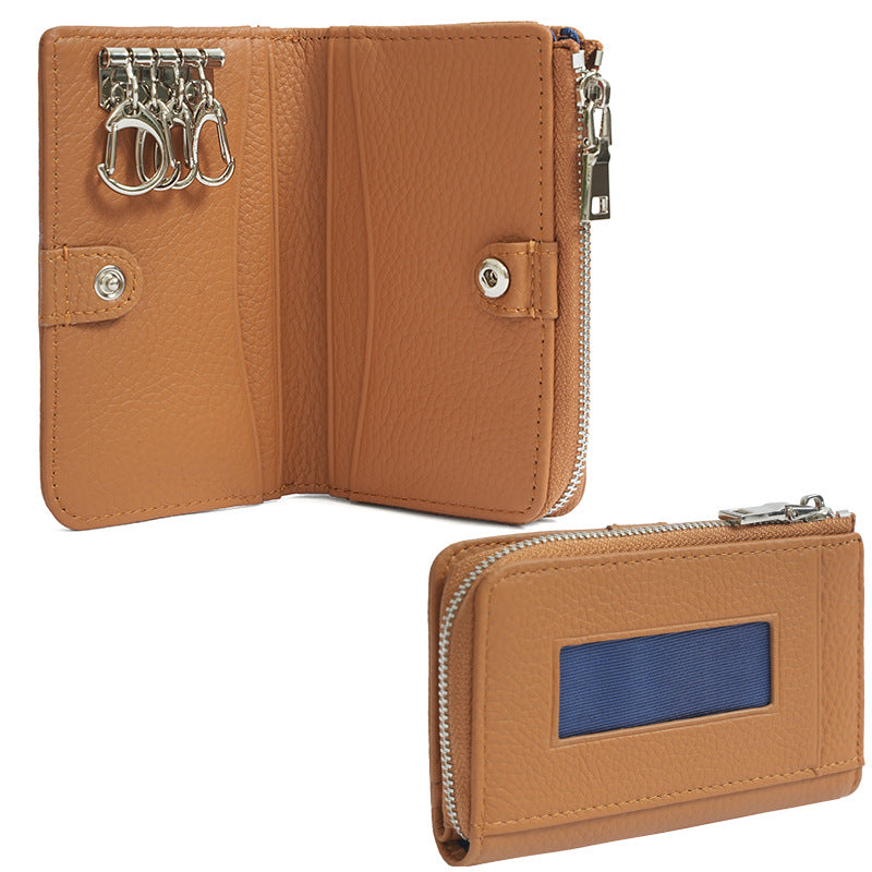 Women's Genuine Leather Cowhide Multifunctional Zipper Ladies Wallets