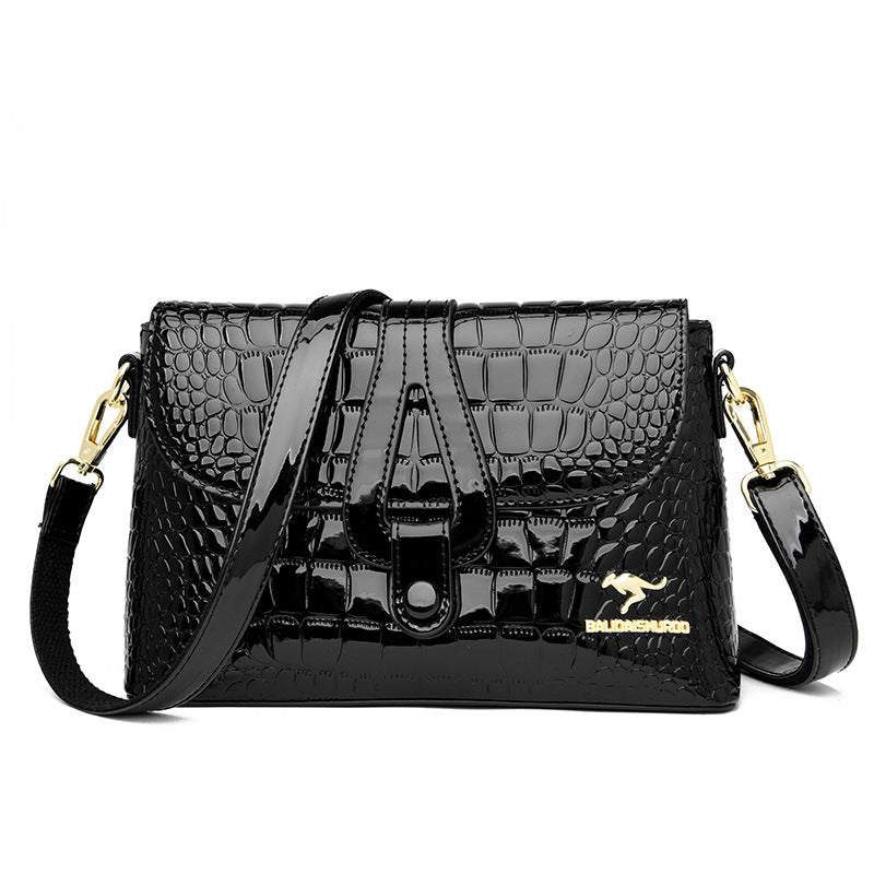 Women's Patent Leather Mother Bright Trend Crossbody Bags
