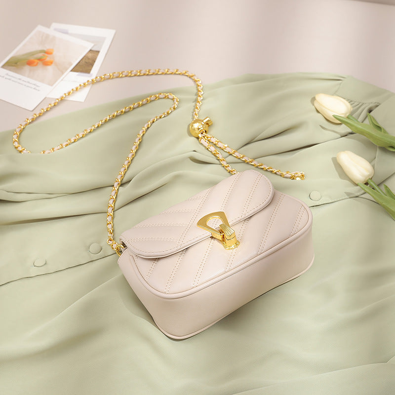 Women's Rhombus Simple Chain Fashion Shopping Trendy Crossbody Bags
