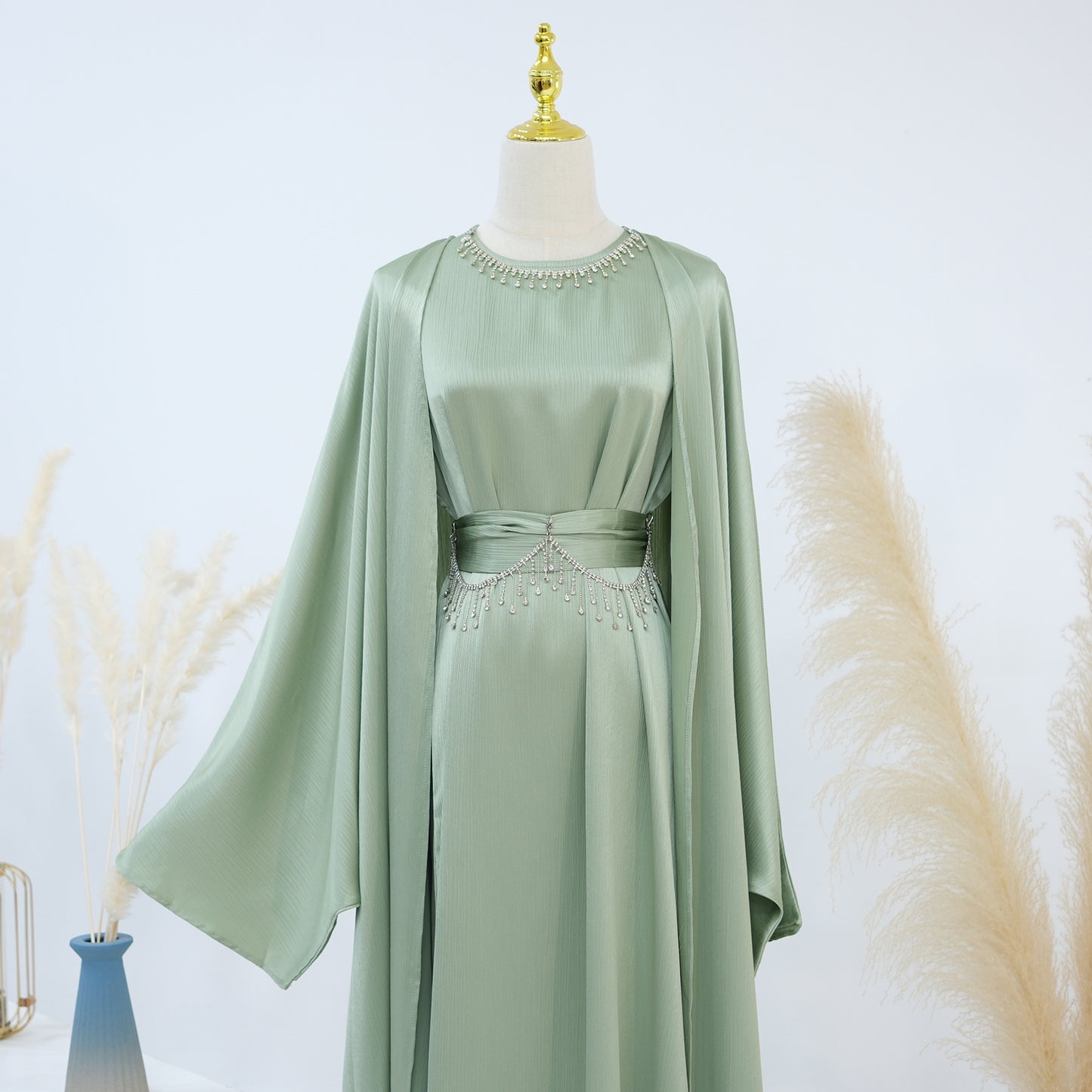 Turkish Elegant Two-piece Set Crystal Chain Suits