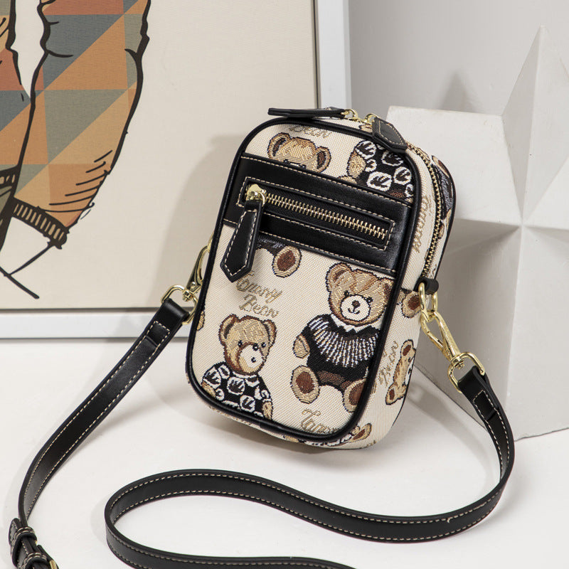 Attachment Canvas Cute Fashion Woven Flower Crossbody Bags